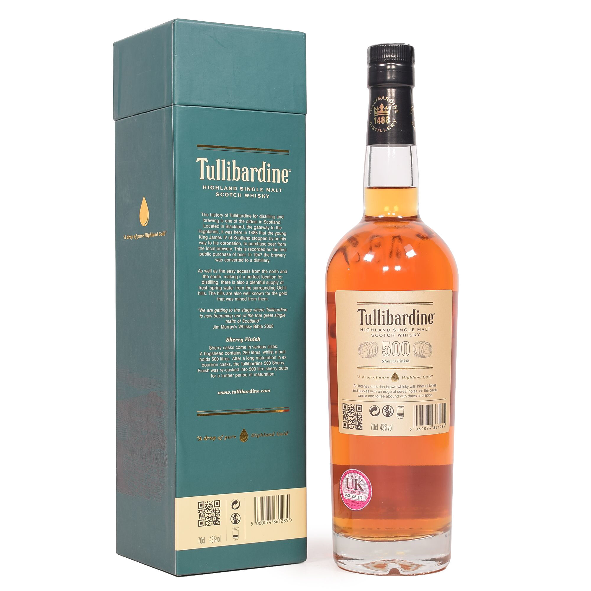 Whisky TULLIBARDINE Sherry 43%